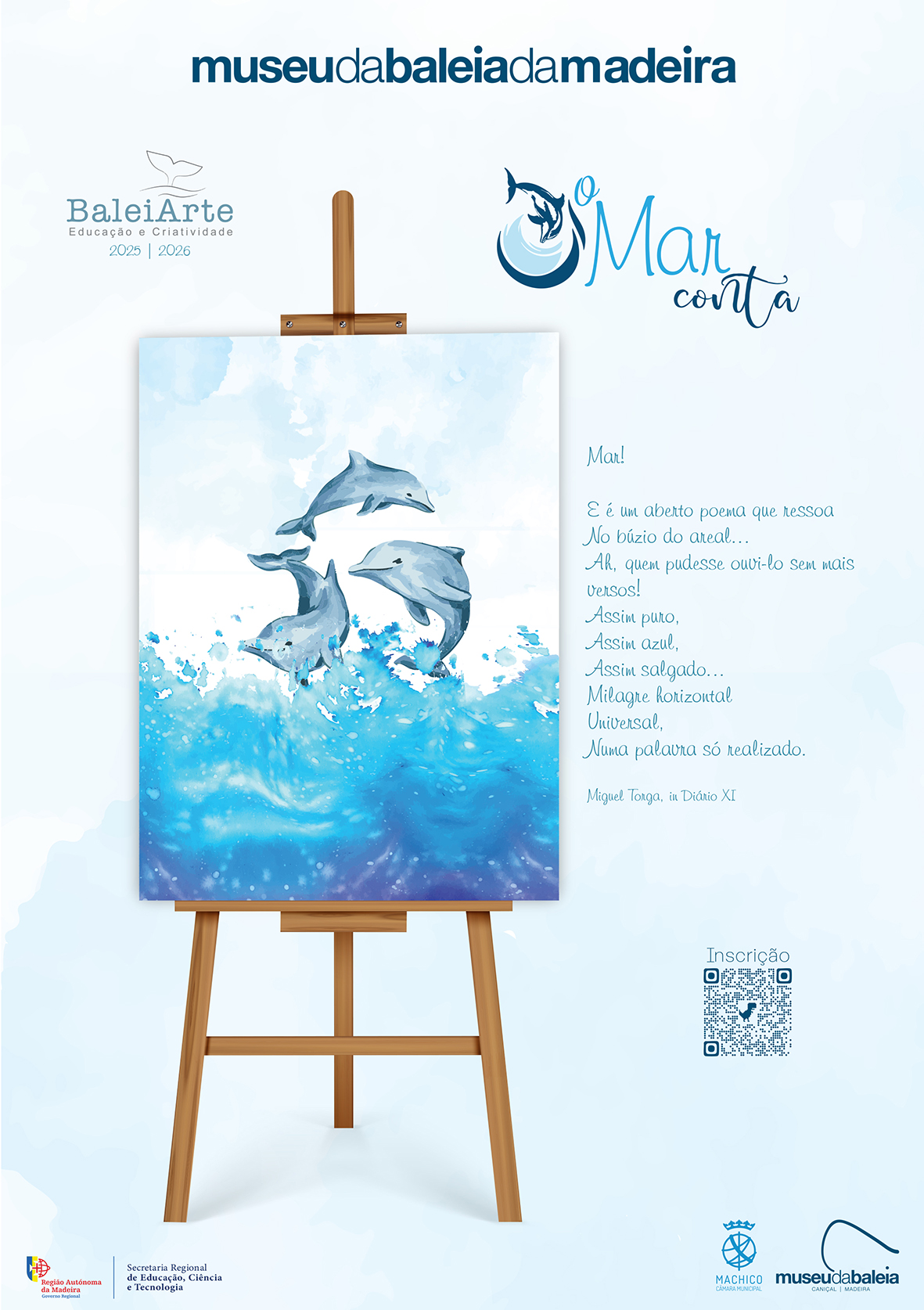 Cartaz o mar conta